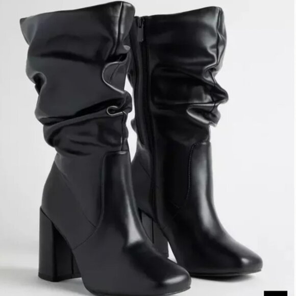 Torrid Plus Size Extra Wide Calf Slouchy Mid Calf Boot - Picture 1 of 5